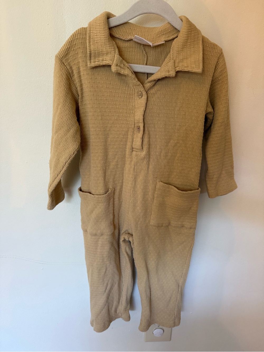 Zara Mustard Long-Sleeve One-Piece Bodysuit